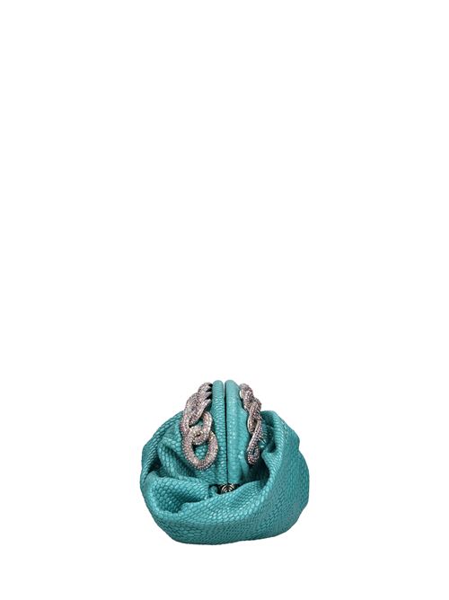 Borsa modello Mama in pelle GEDEBE | MAMA PRINTED PYTHON GLOSSYBLU CHIARO